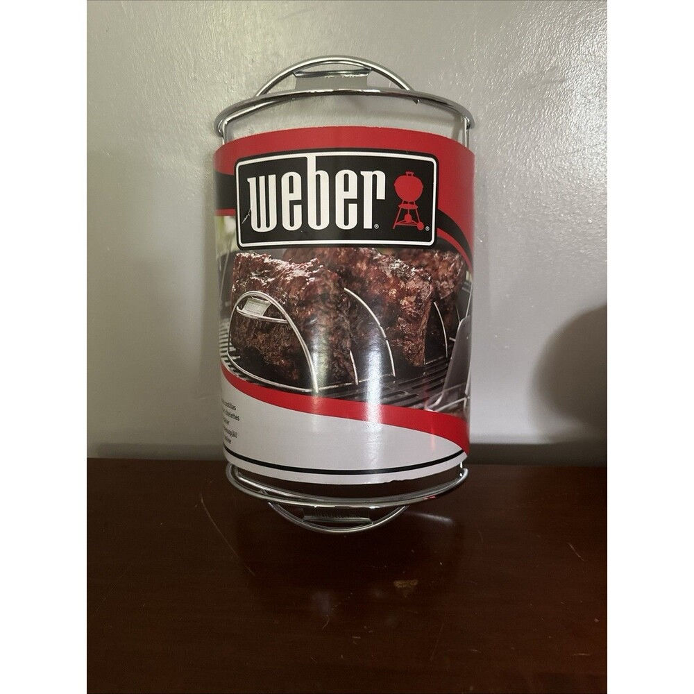 Weber Original RIB RACK Chrome Plated Steel Grill BBQ 6605 BRAND NEW